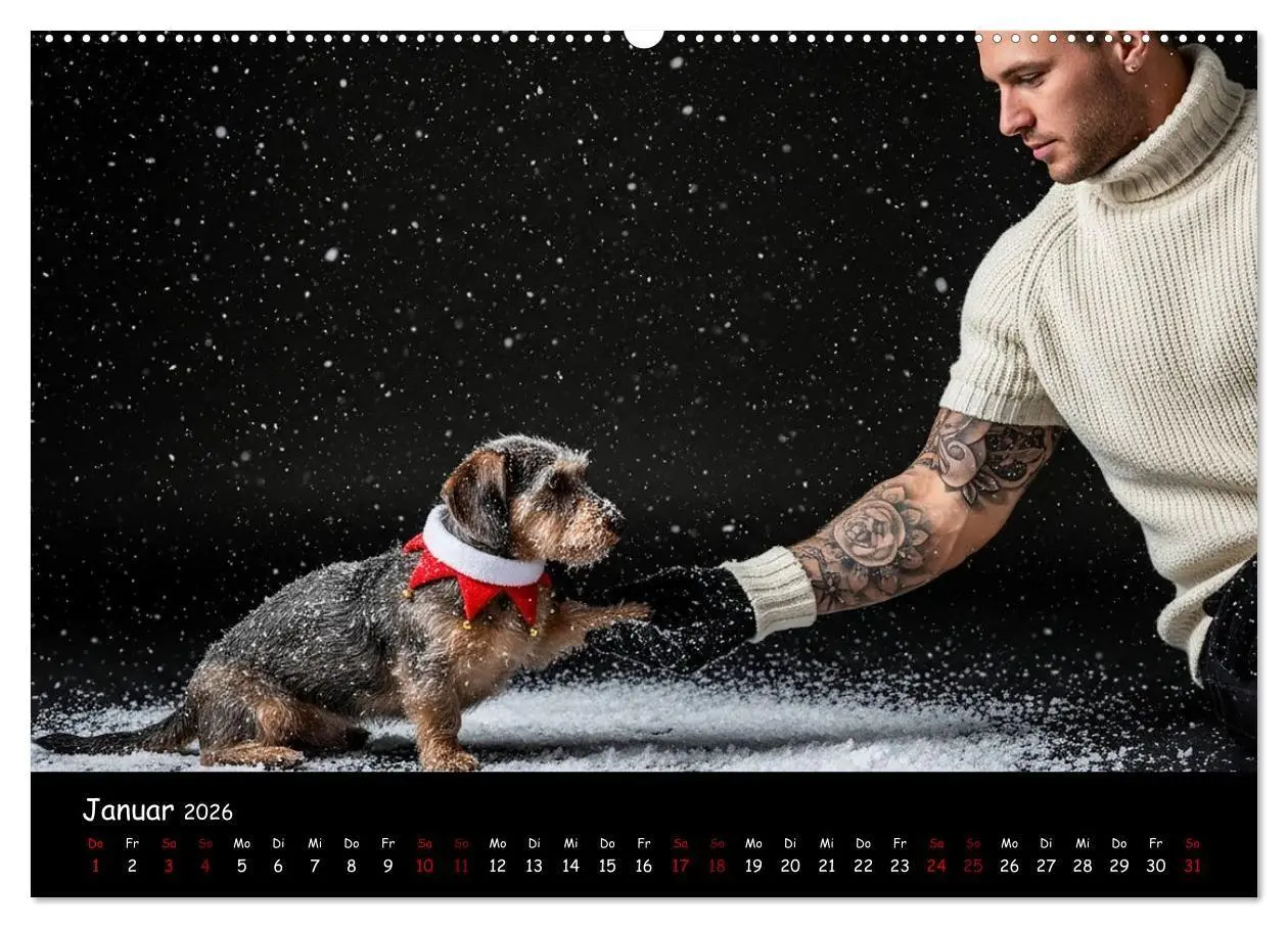 Bild: 9783516717402 | Coole Typen - Rauhaardackel (Wandkalender 2026 DIN A2 quer),...