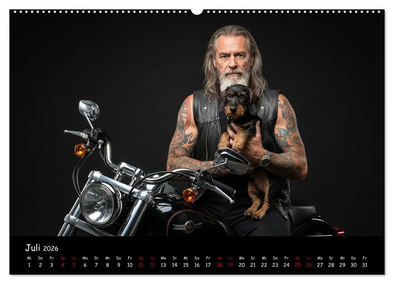 Bild: 9783516717402 | Coole Typen - Rauhaardackel (Wandkalender 2026 DIN A2 quer),...