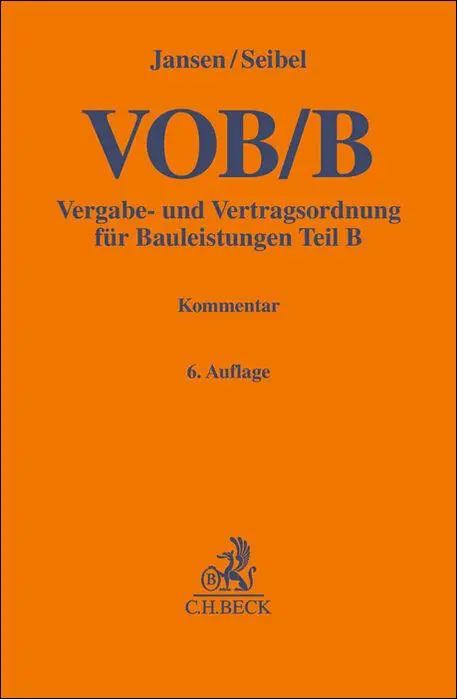 Cover: 9783406817502 | VOB/B | Vergabe- und Vertragsordnung für Bauleistungen Teil B | Buch