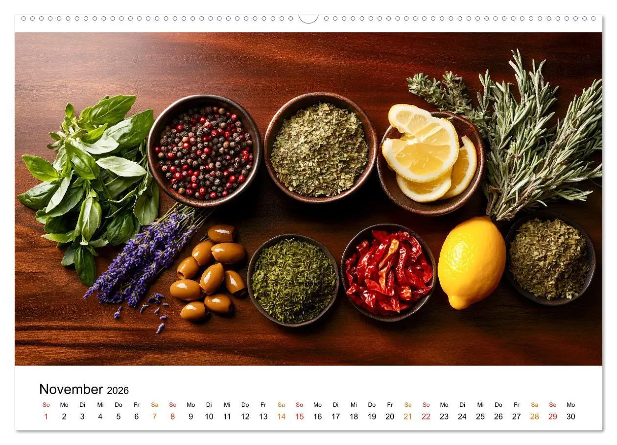 Bild: 9783457307502 | Küchenkalender Gewürzwelt (Wandkalender 2026 DIN A2 quer), CALVENDO...