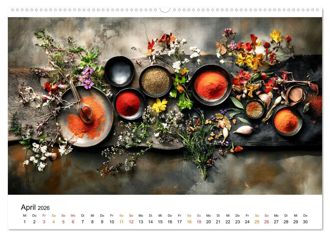 Bild: 9783457307502 | Küchenkalender Gewürzwelt (Wandkalender 2026 DIN A2 quer), CALVENDO...