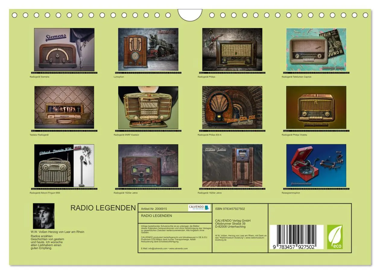 Bild: 9783457927502 | RADIO LEGENDEN (Wandkalender 2026 DIN A4 quer), CALVENDO...