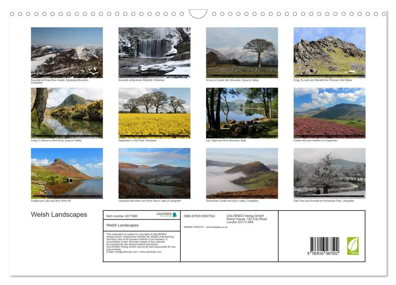 Bild: 9783516567502 | Welsh Landscapes (Wall Calendar 2026 DIN A3 landscape), CALVENDO 12...
