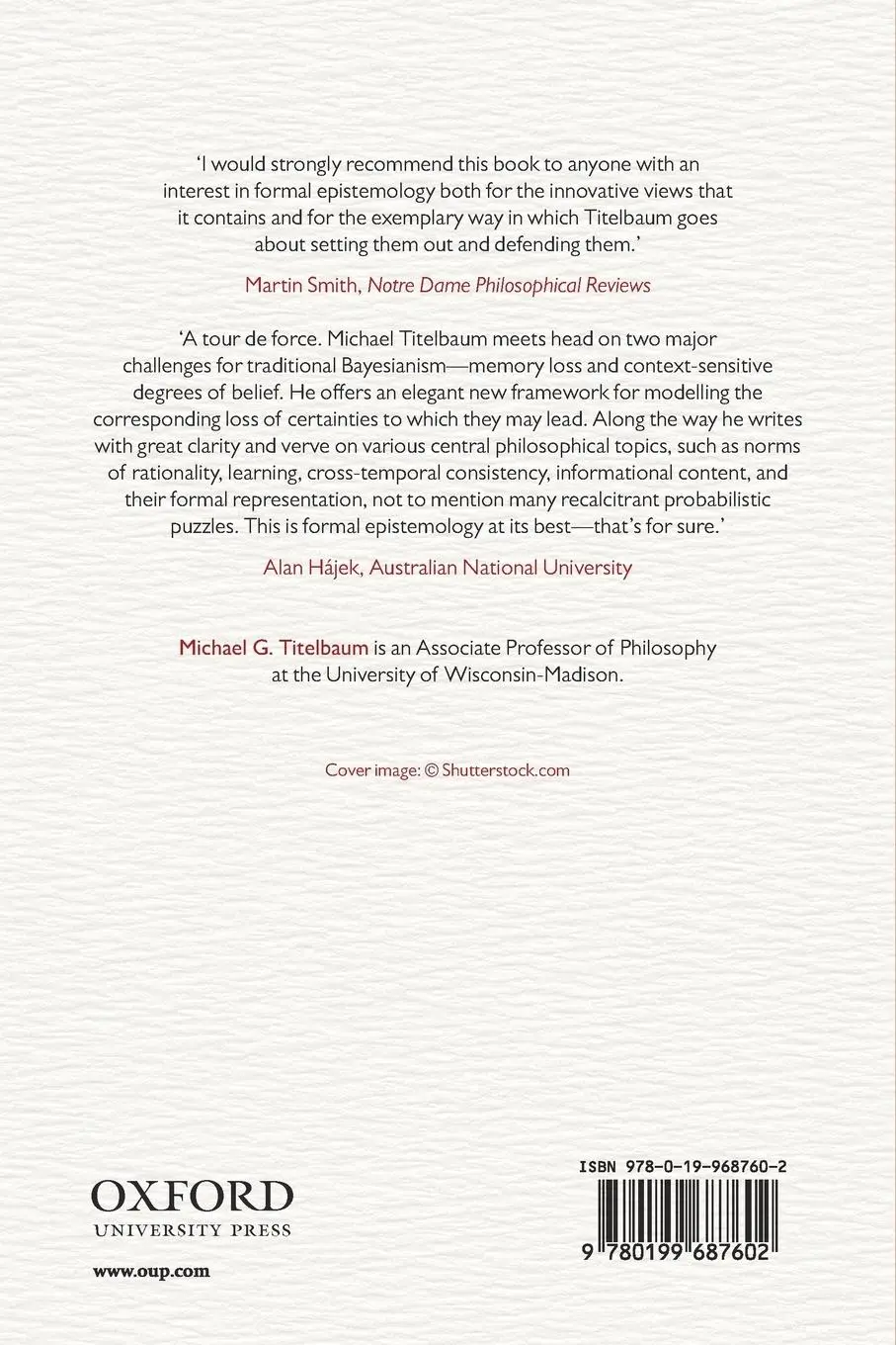 Rückseite: 9780199687602 | Quitting Certainties | A Bayesian Framework Modeling Degrees of Belief