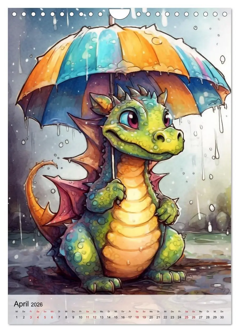 Bild: 9783516317602 | Drachen Kinder (Wandkalender 2026 DIN A4 hoch), CALVENDO...