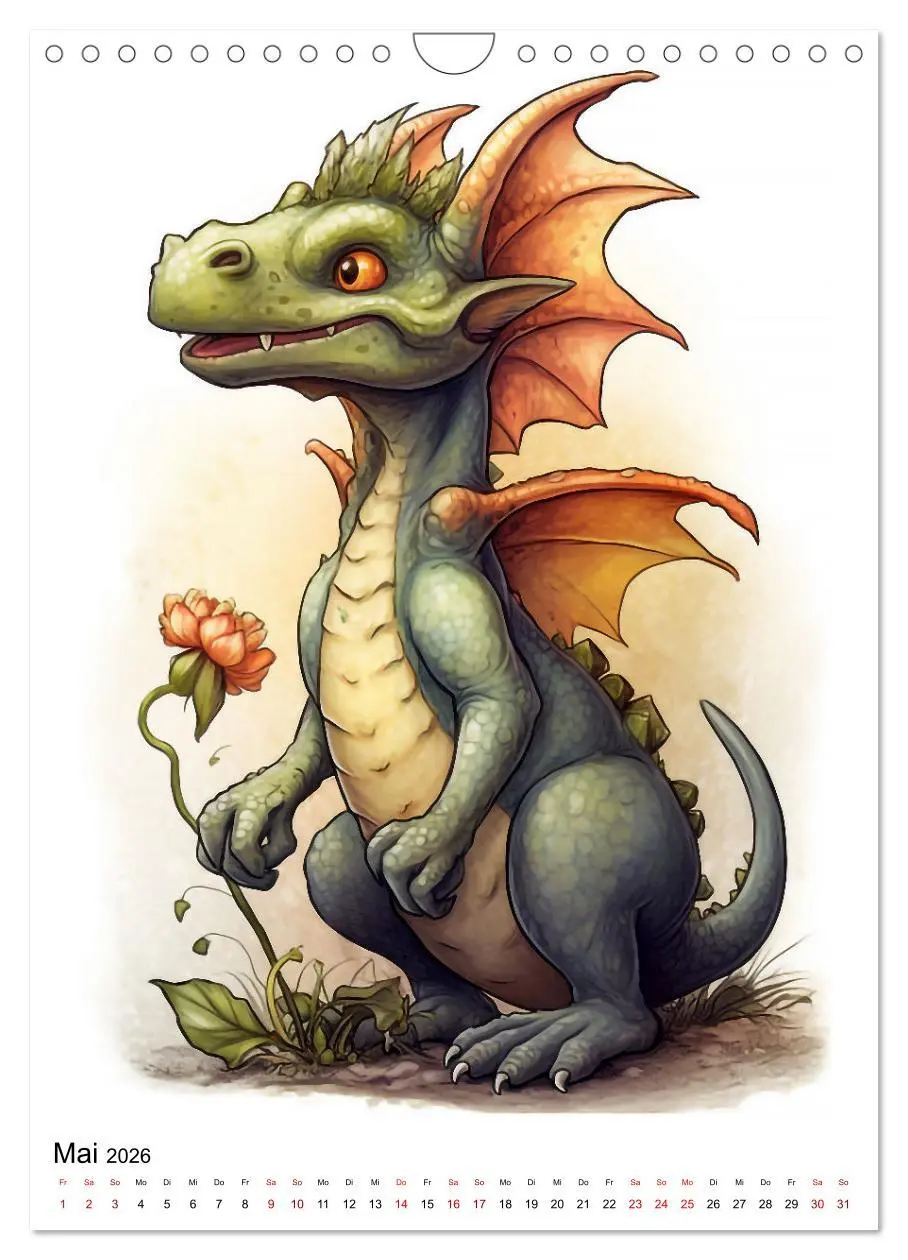 Bild: 9783516317602 | Drachen Kinder (Wandkalender 2026 DIN A4 hoch), CALVENDO...