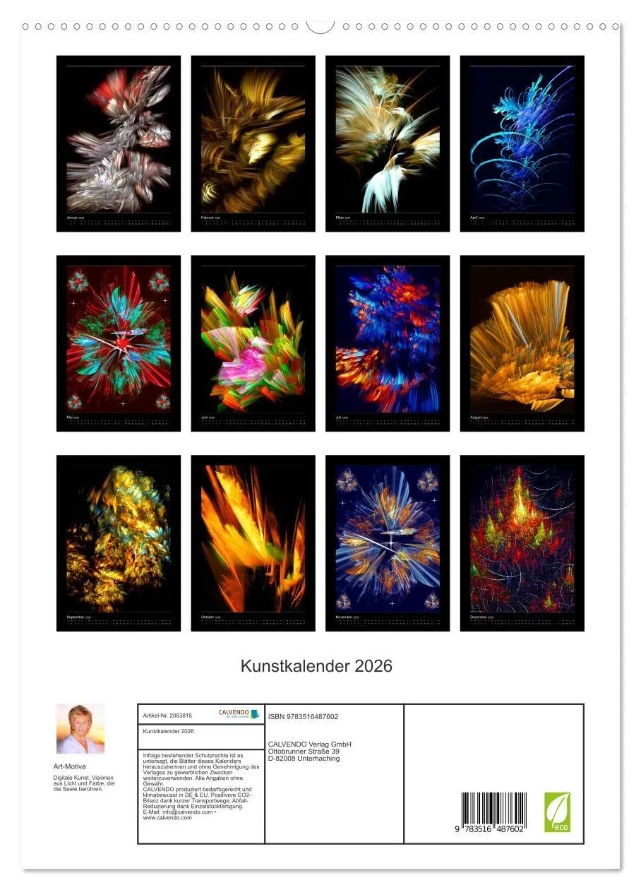 Bild: 9783516487602 | Kunstkalender 2026 (hochwertiger Premium Wandkalender 2026 DIN A2...
