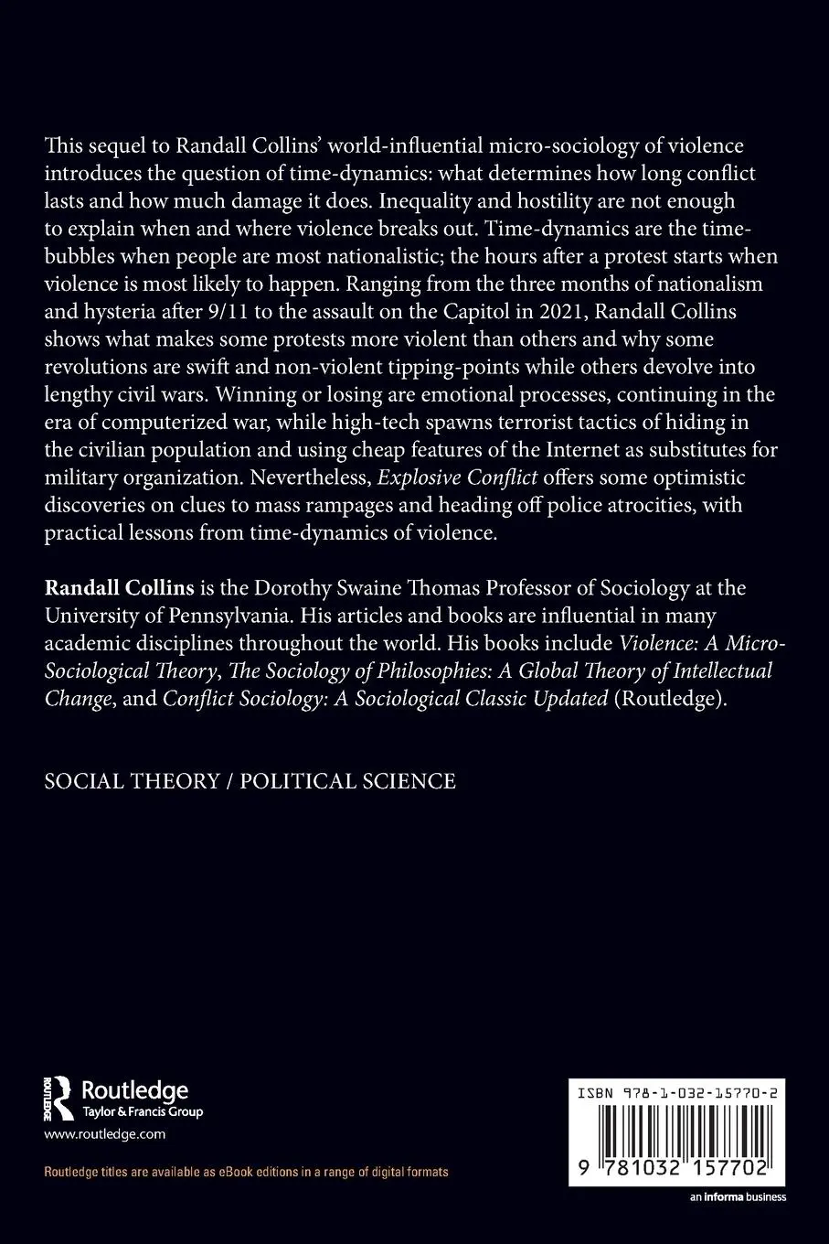 Rückseite: 9781032157702 | Explosive Conflict | Time-Dynamics of Violence | Randall Collins