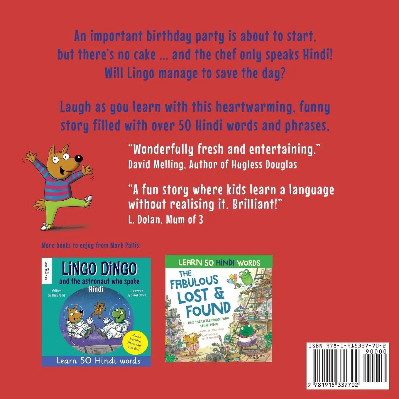 Rückseite: 9781915337702 | Lingo Dingo and the Chef who spoke Hindi | Mark Pallis | Taschenbuch