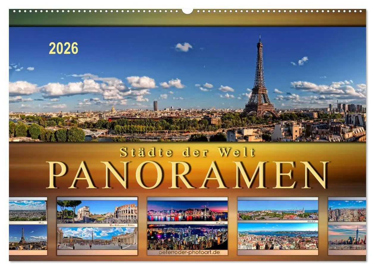 Cover: 9783457907702 | Städte der Welt, Panoramen (Wandkalender 2026 DIN A2 quer),...