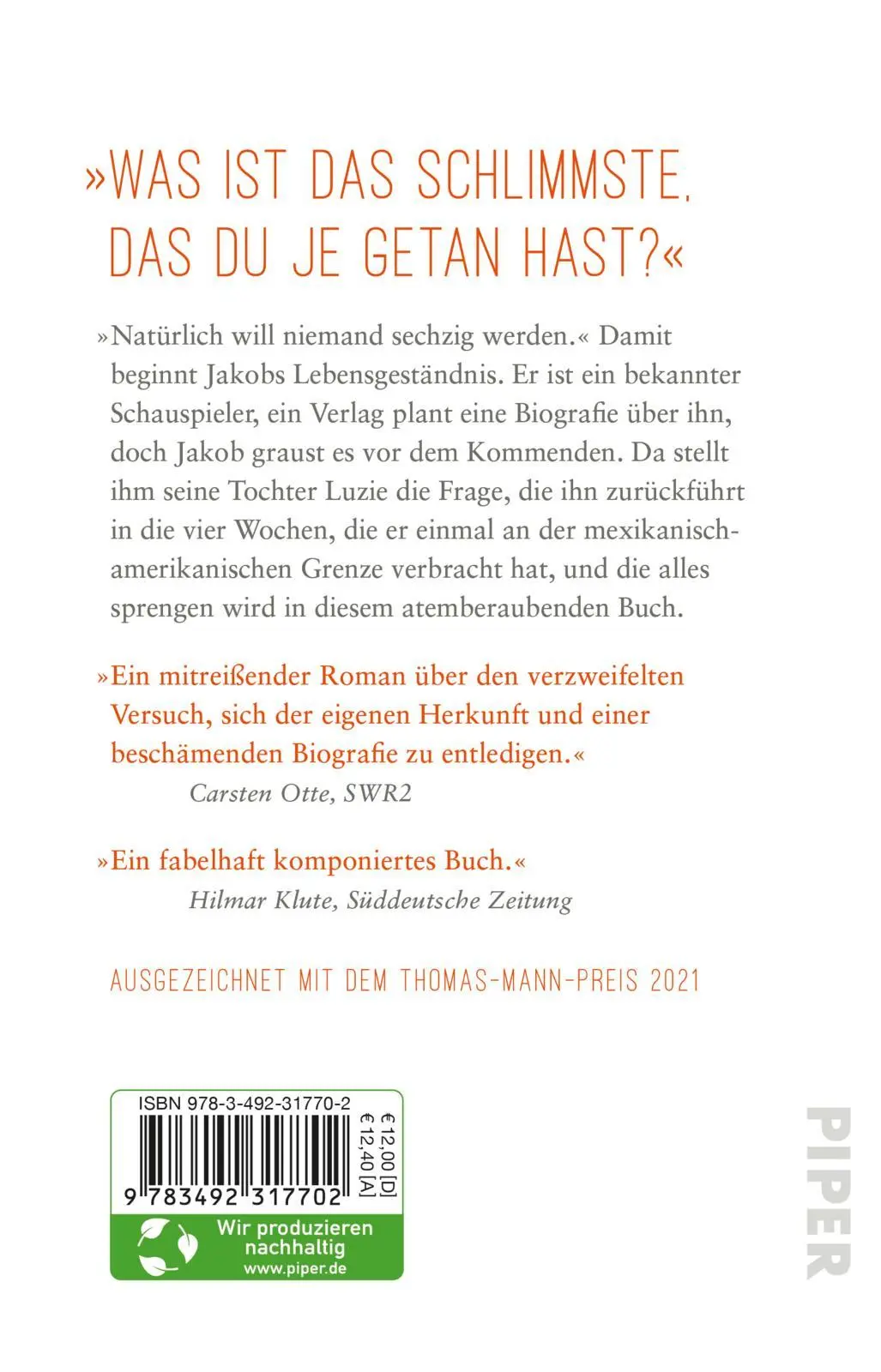 Rückseite: 9783492317702 | Der zweite Jakob | Roman | Norbert Gstrein | Taschenbuch | 448 S.