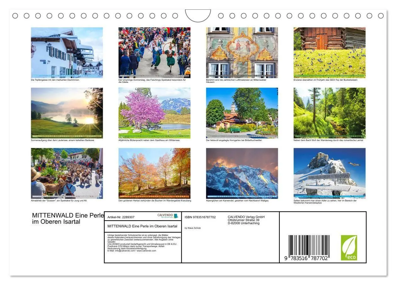 Bild: 9783516787702 | MITTENWALD Eine Perle im Oberen Isartal (Wandkalender 2027 DIN A4...
