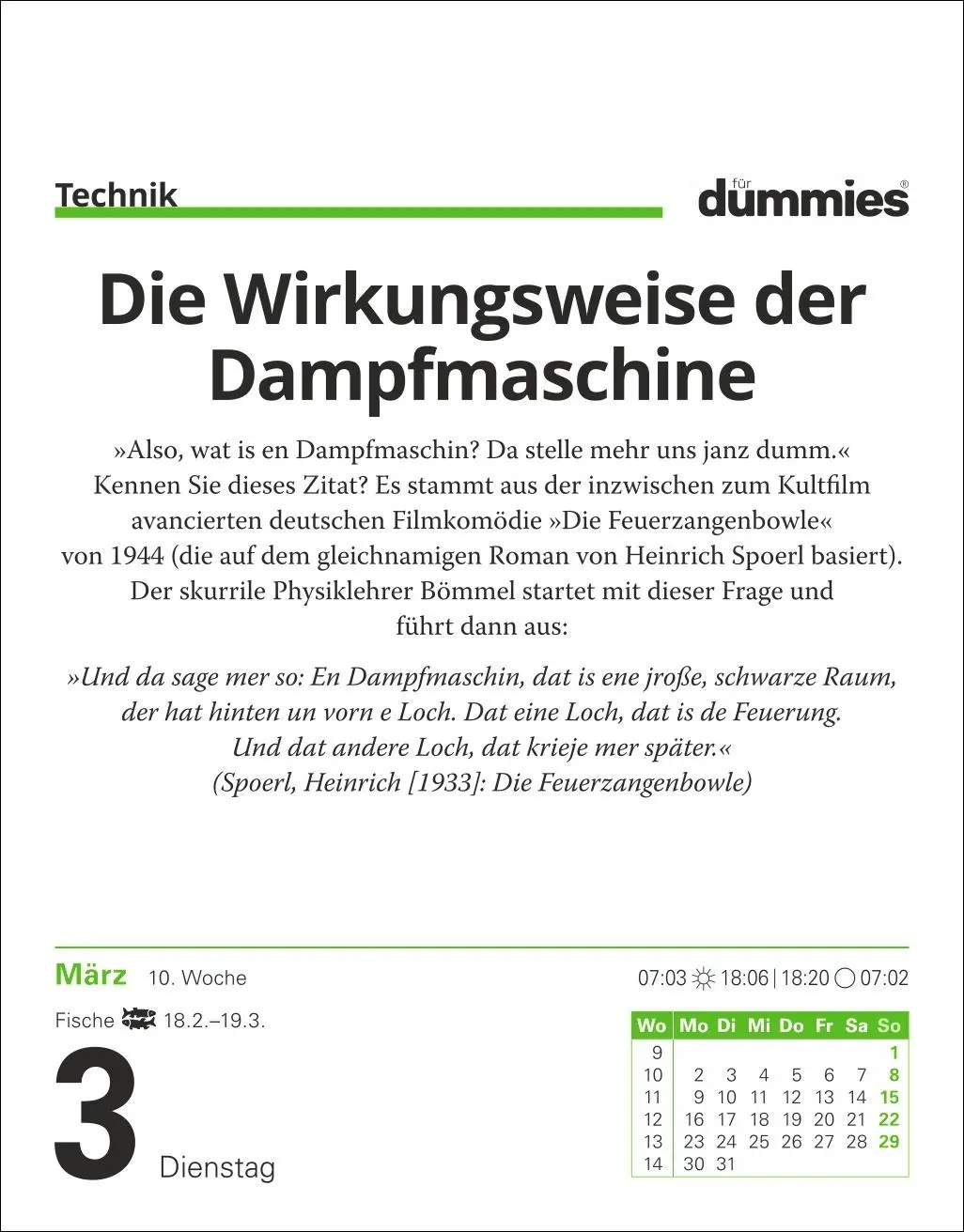 Bild: 9783840037702 | Die Welt erklärt für Dummies Tagesabreißkalender 2026 | Kalender
