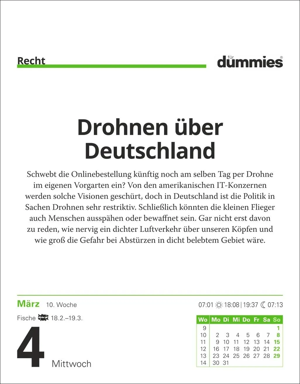 Bild: 9783840037702 | Die Welt erklärt für Dummies Tagesabreißkalender 2026 | Kalender