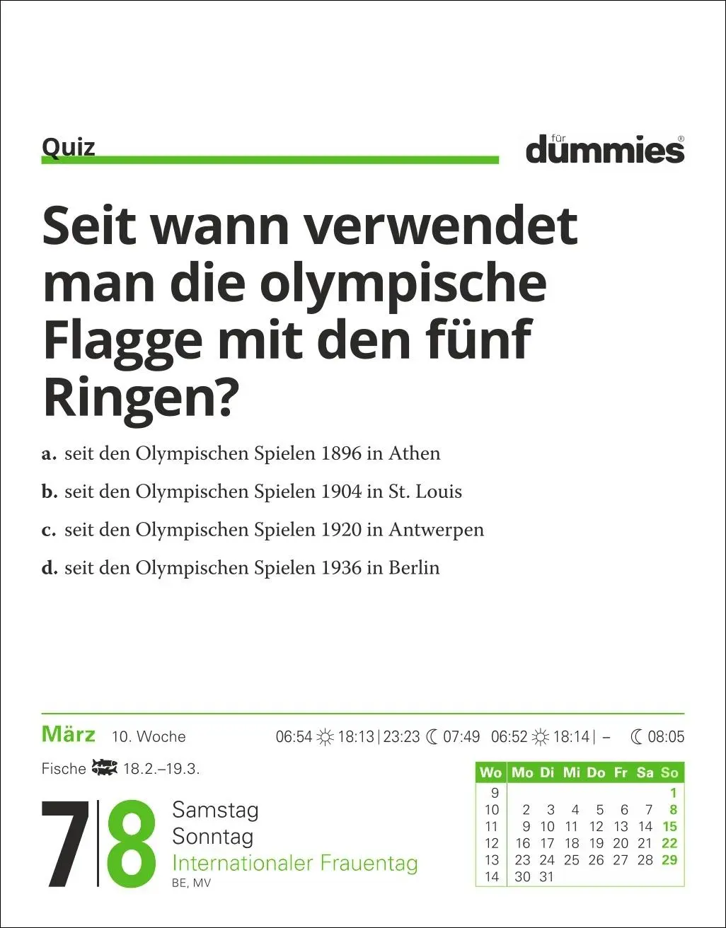 Bild: 9783840037702 | Die Welt erklärt für Dummies Tagesabreißkalender 2026 | Kalender