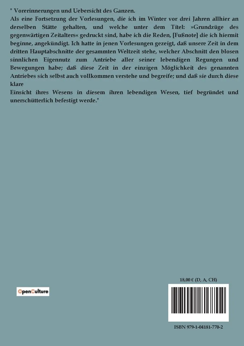 Rückseite: 9791041817702 | Reden an die deutsche Nation | Johann Gottlieb Fichte | Taschenbuch