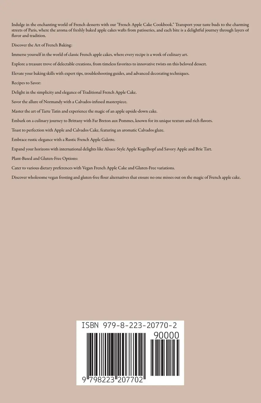Rückseite: 9798223207702 | French Apple Cake Cookbook | Sammy Andrews | Taschenbuch | Englisch
