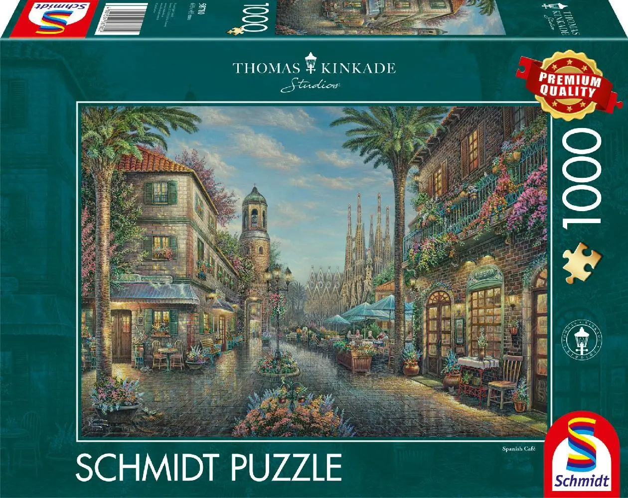 Cover: 4001504587802 | Spanisches Straßencafé | Thomas Kinkade | Spiel | Schachtel | 58780