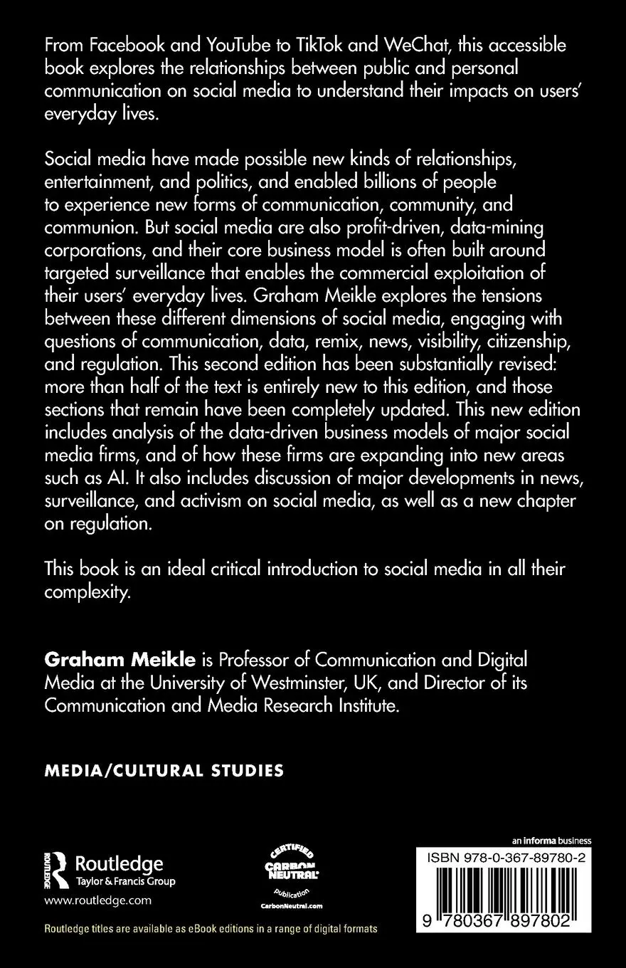 Rückseite: 9780367897802 | Social Media | The Convergence of Public and Personal Communication