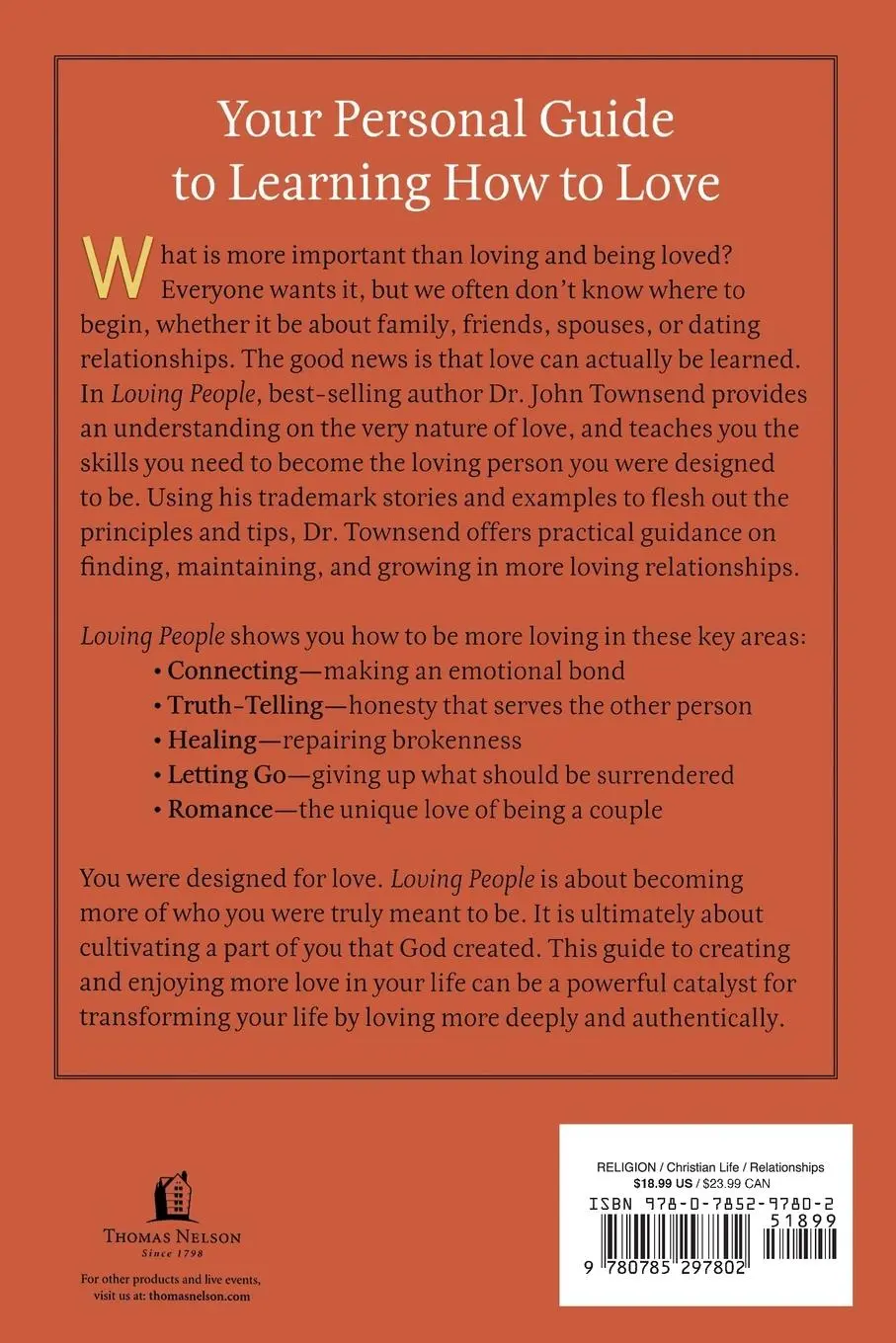 Rückseite: 9780785297802 | Loving People | How to Love &amp; Be Loved | John Townsend | Taschenbuch