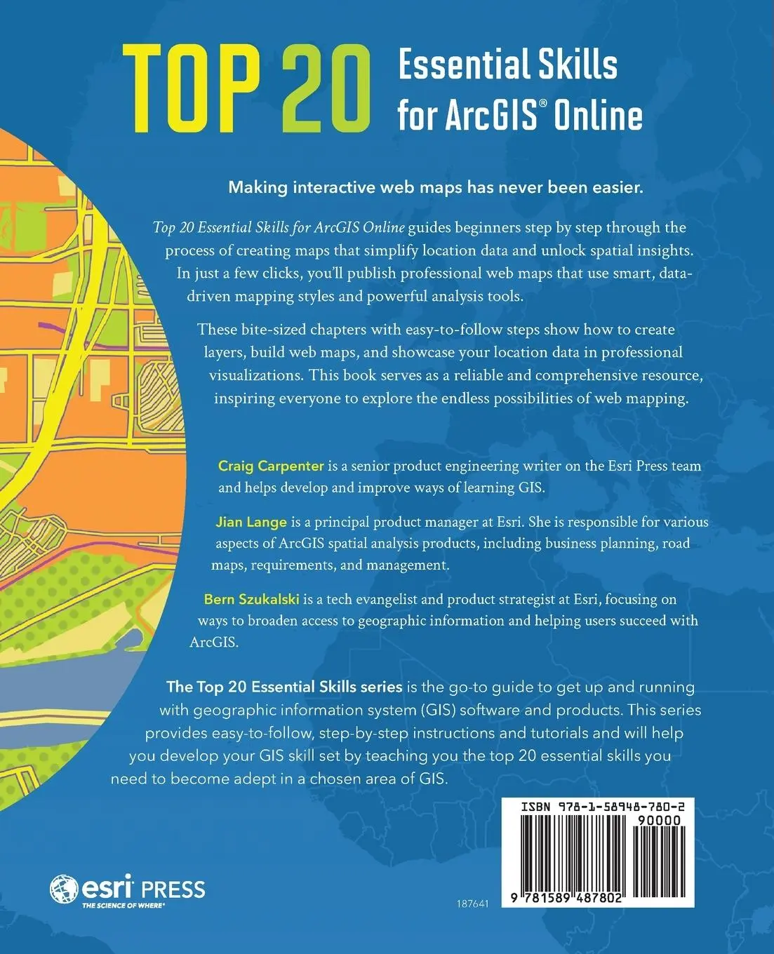 Rückseite: 9781589487802 | Top 20 Essential Skills for ArcGIS Online | Craig Carpenter (u. a.)