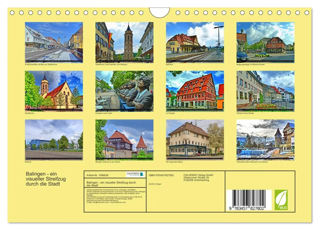Bild: 9783457827802 | Balingen - ein visueller Streifzug durch die Stadt (Wandkalender...