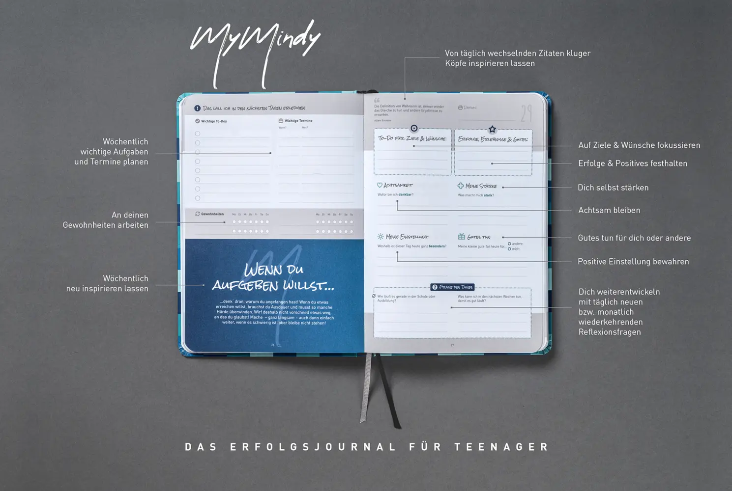 Bild: 9783982217802 | MyMindy Journal, Squary Blue | Matthias Hechler | Buch | Deutsch