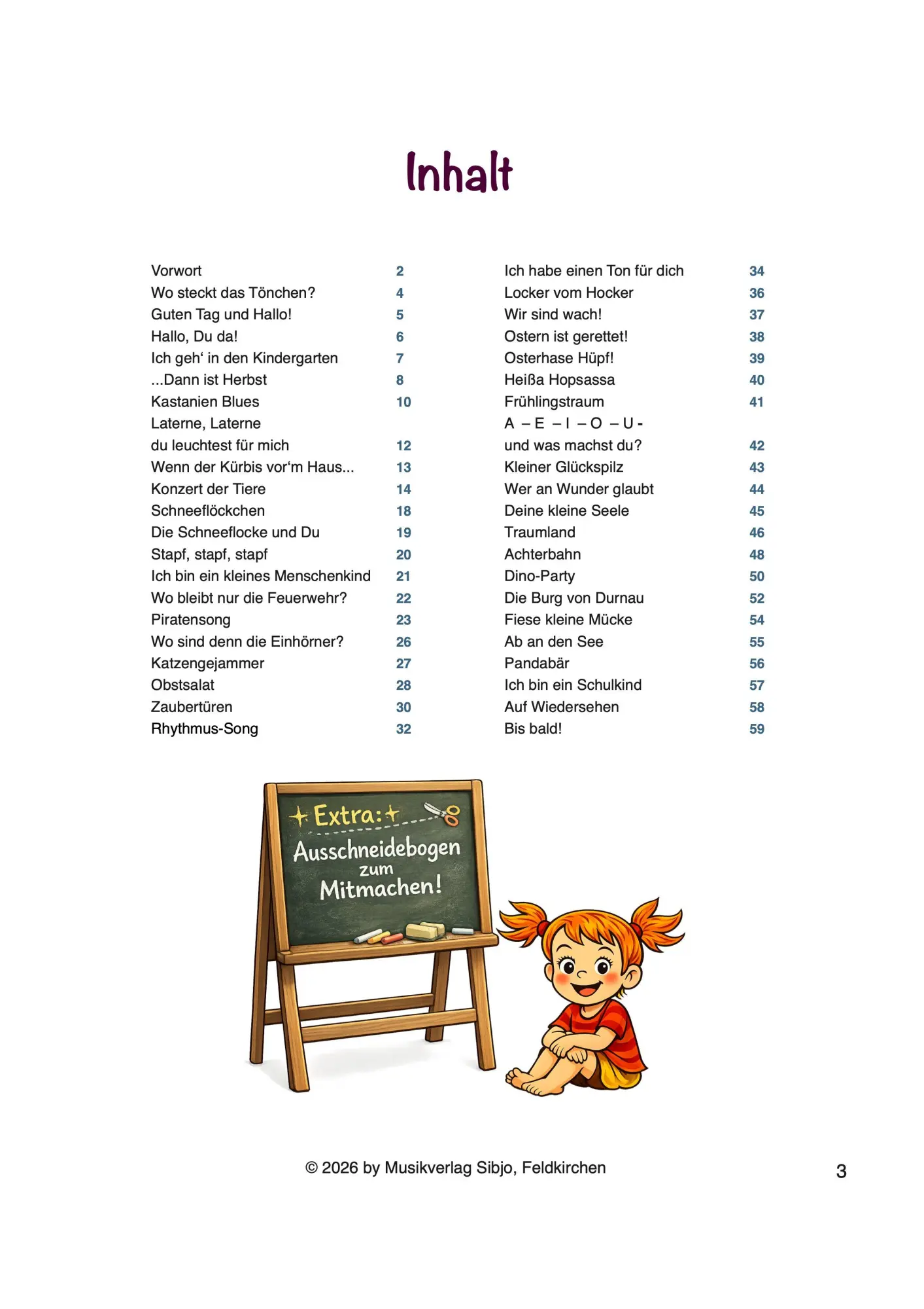 Bild: 9790900017802 | Pippas erste Lieder | für Kindergarten &amp; Grundschule | Johanna Aae