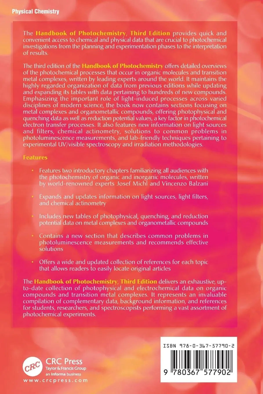Rückseite: 9780367577902 | Handbook of Photochemistry | Marco Montalti (u. a.) | Taschenbuch