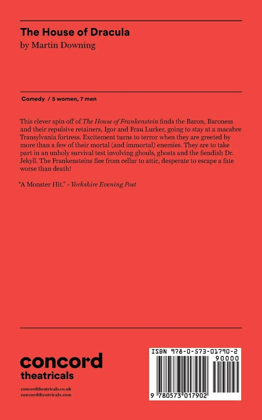 Rückseite: 9780573017902 | The House of Dracula - A comedy-horror | Martin Downing | Taschenbuch