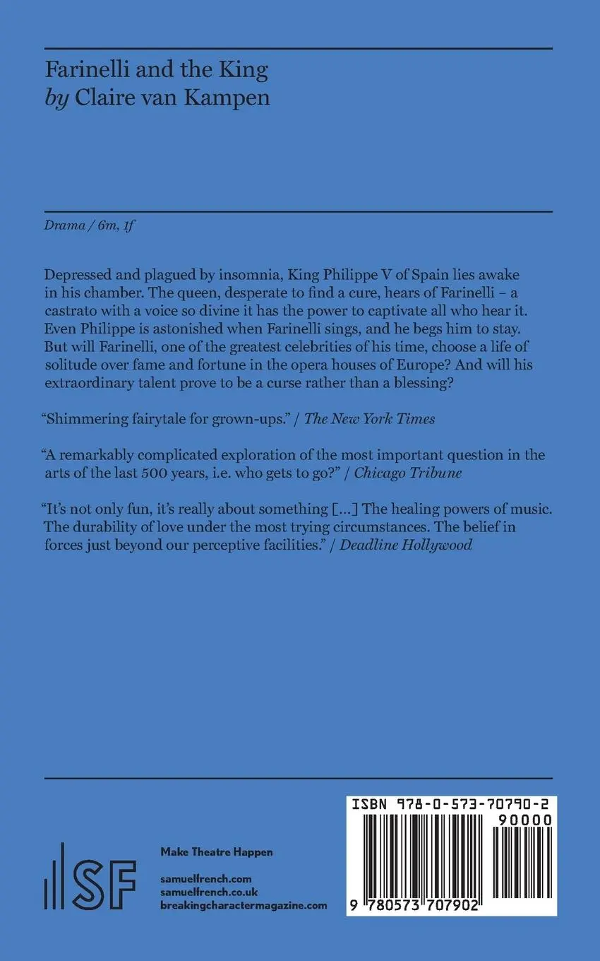 Rückseite: 9780573707902 | Farinelli and the King | Claire van Kampen | Taschenbuch | Englisch