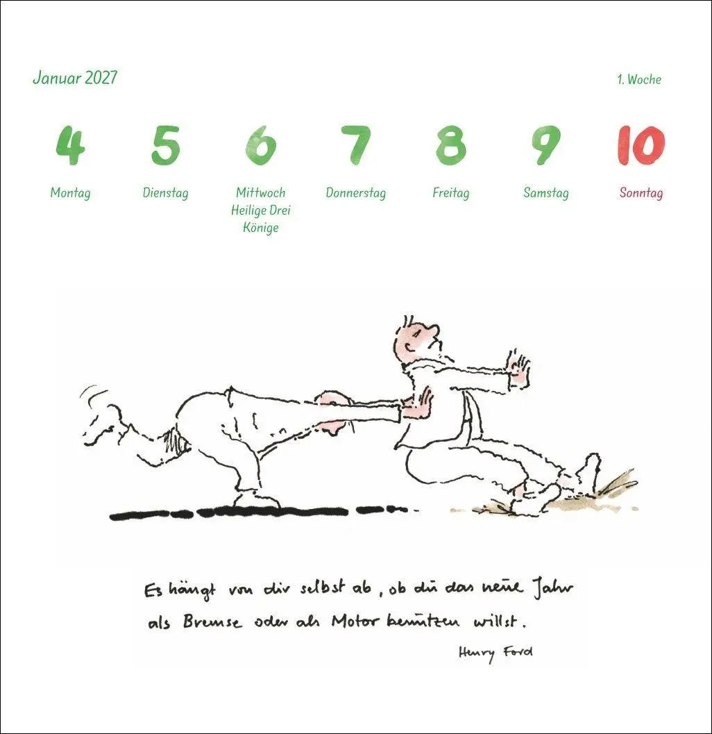 Bild: 9783756417902 | Helme Heine: Philosophisches Premium-Postkartenkalender 2027 | Heine