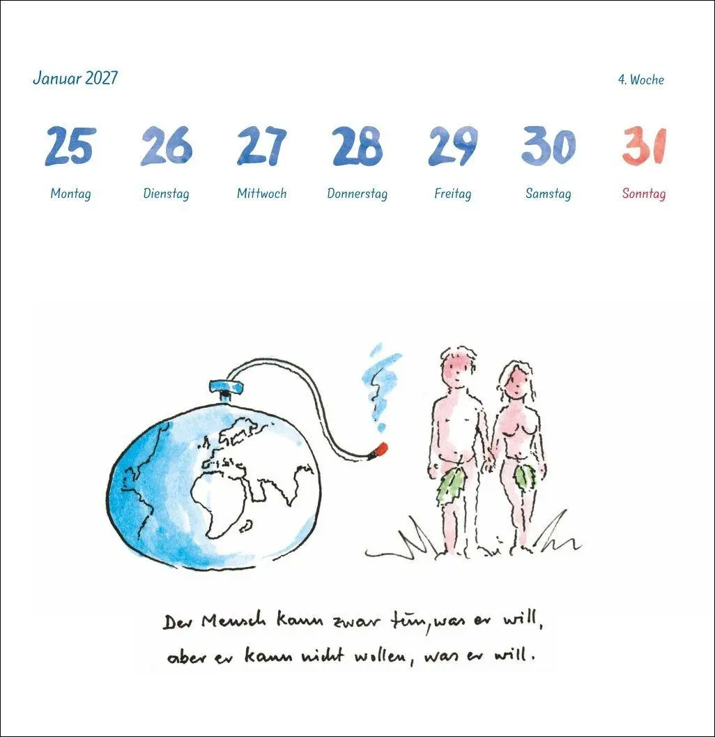 Bild: 9783756417902 | Helme Heine: Philosophisches Premium-Postkartenkalender 2027 | Heine