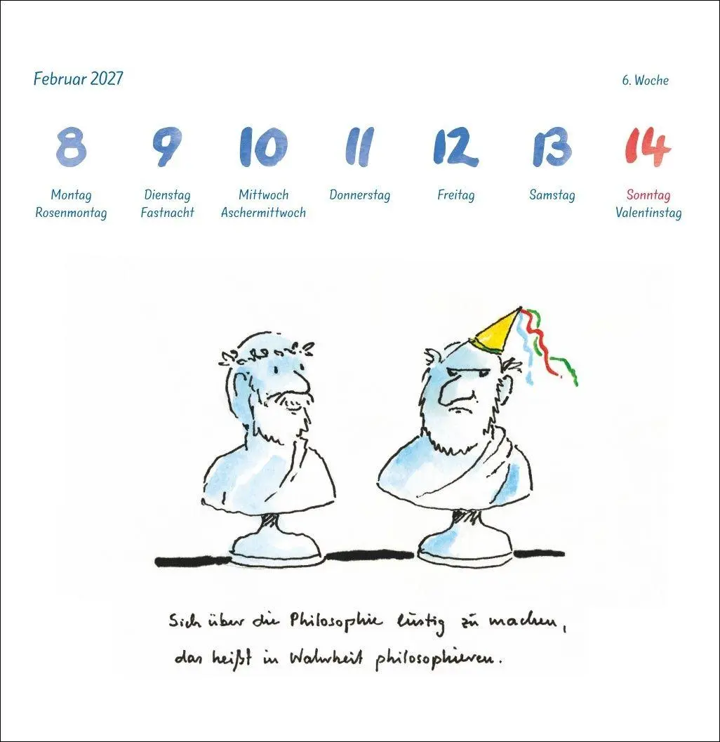 Bild: 9783756417902 | Helme Heine: Philosophisches Premium-Postkartenkalender 2027 | Heine