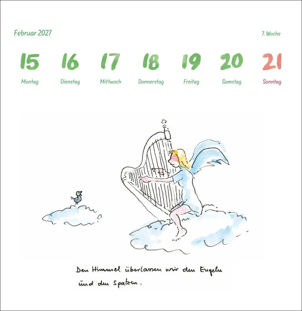 Bild: 9783756417902 | Helme Heine: Philosophisches Premium-Postkartenkalender 2027 | Heine