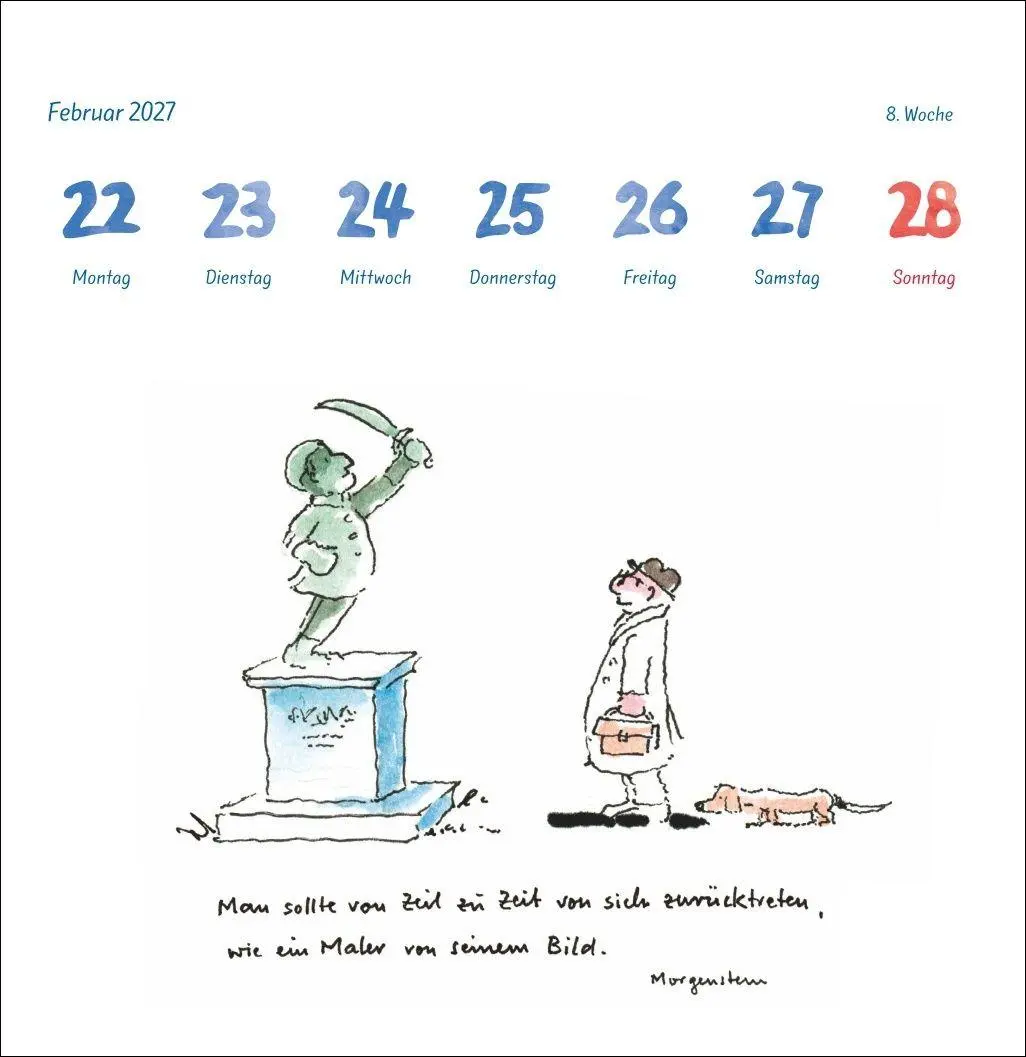 Bild: 9783756417902 | Helme Heine: Philosophisches Premium-Postkartenkalender 2027 | Heine