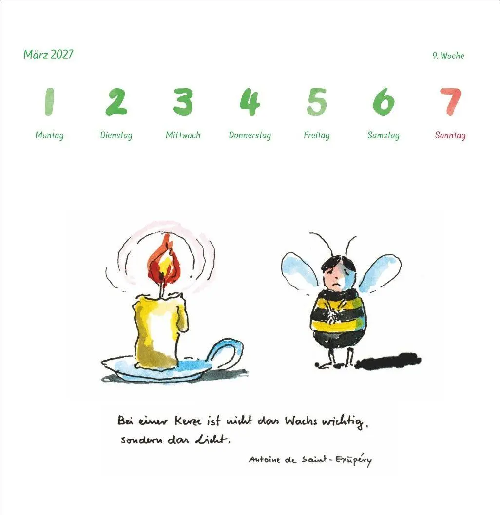 Bild: 9783756417902 | Helme Heine: Philosophisches Premium-Postkartenkalender 2027 | Heine