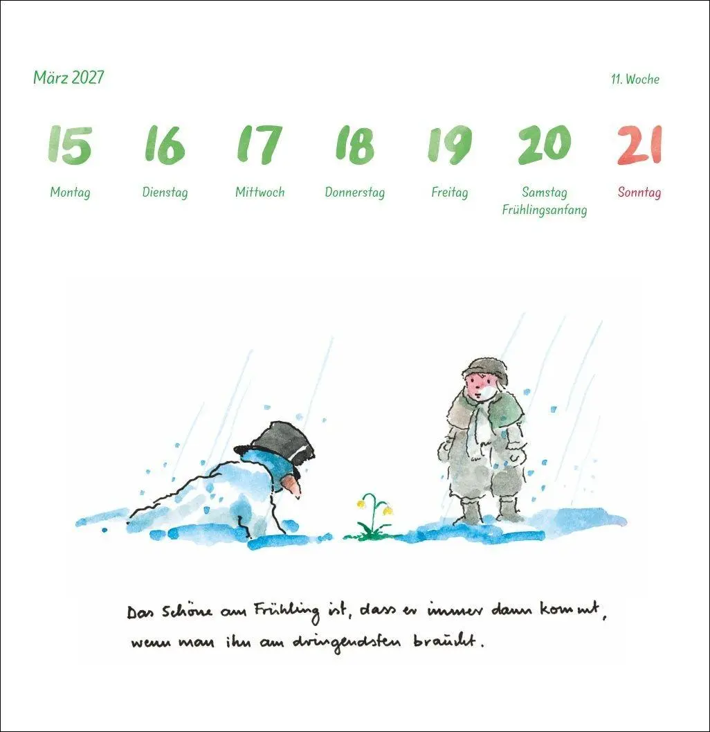 Bild: 9783756417902 | Helme Heine: Philosophisches Premium-Postkartenkalender 2027 | Heine