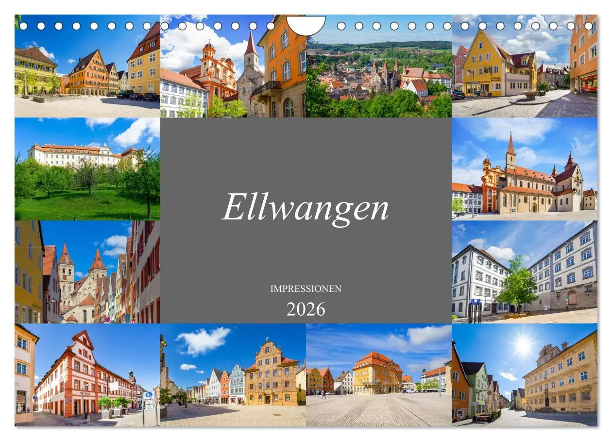 Cover: 9783457638002 | Ellwangen Impressionen (Wandkalender 2026 DIN A4 quer), CALVENDO...