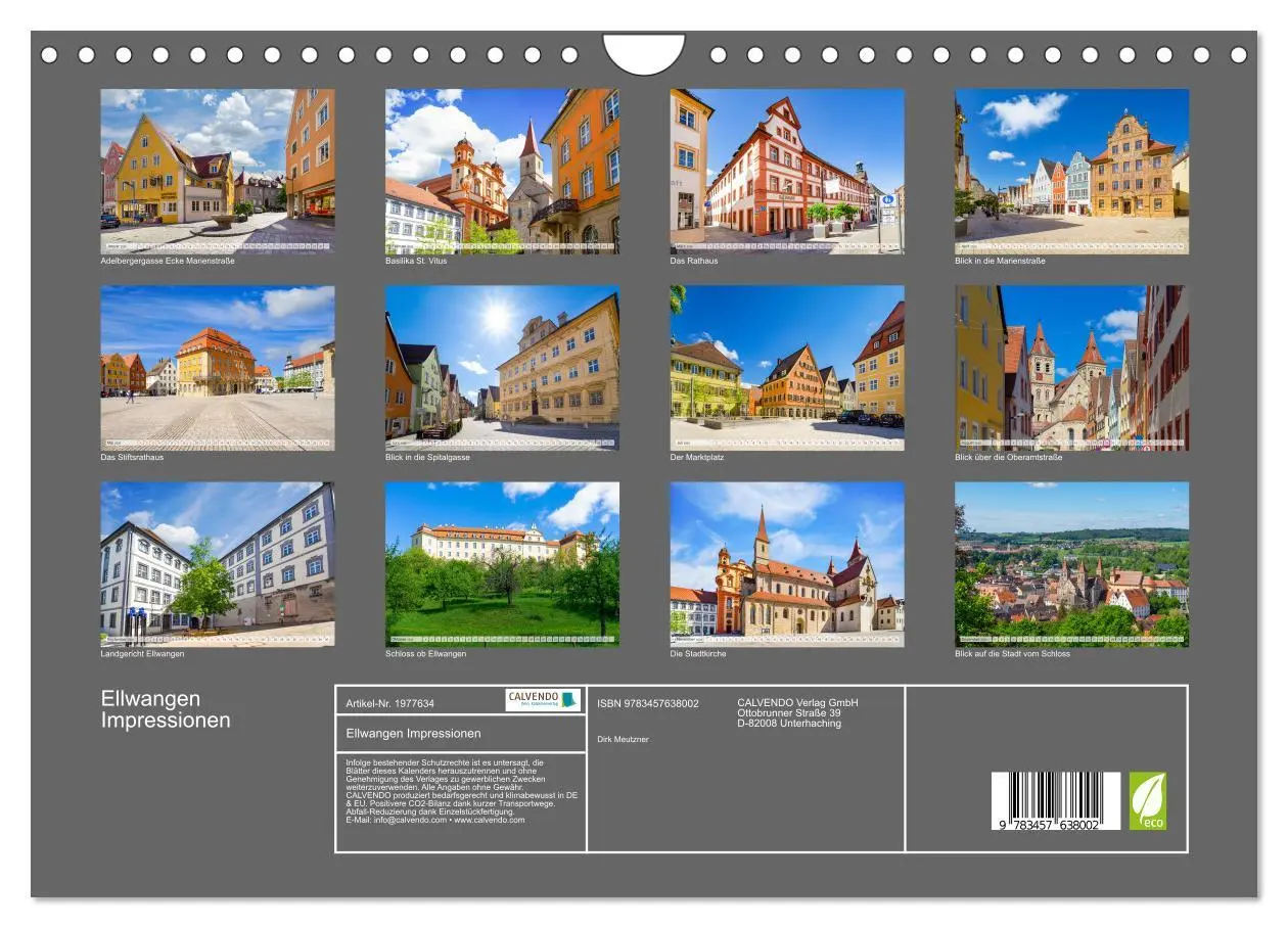 Bild: 9783457638002 | Ellwangen Impressionen (Wandkalender 2026 DIN A4 quer), CALVENDO...