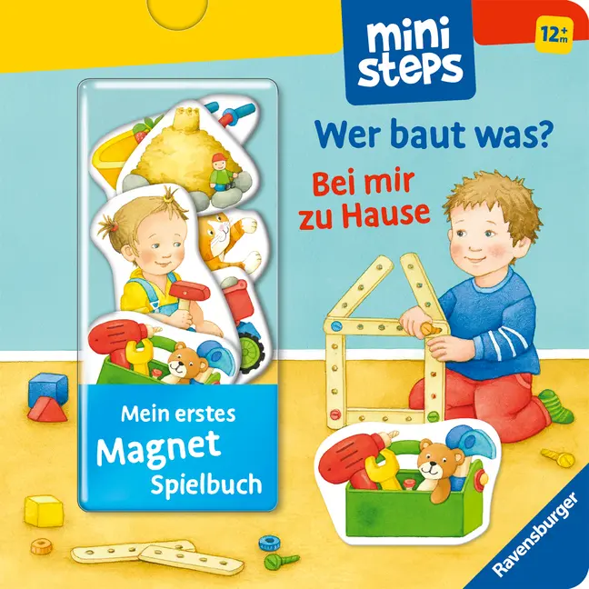 Cover: 9783473308002 | ministeps: Mein erstes Magnetbuch: Wer baut was? Bei mir zu Hause