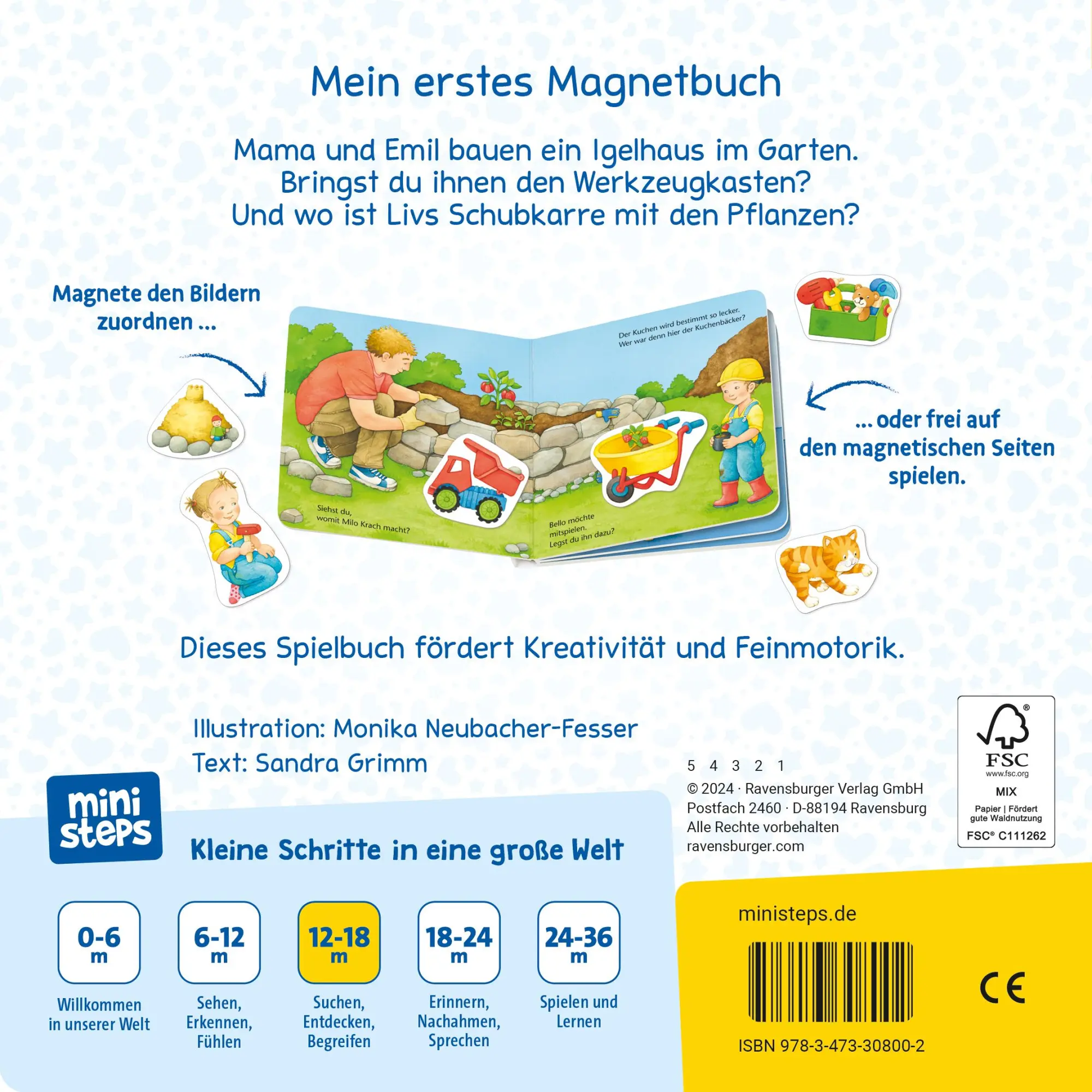 Rückseite: 9783473308002 | ministeps: Mein erstes Magnetbuch: Wer baut was? Bei mir zu Hause