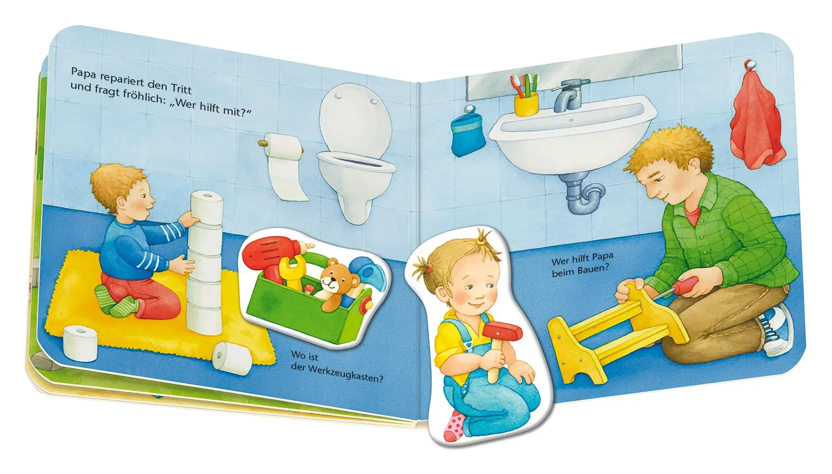 Bild: 9783473308002 | ministeps: Mein erstes Magnetbuch: Wer baut was? Bei mir zu Hause