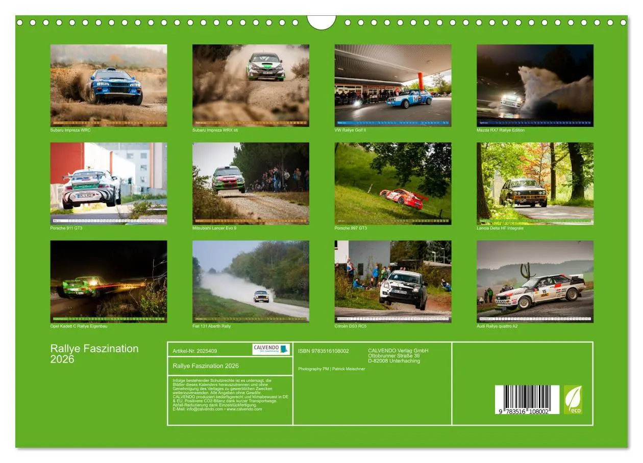Bild: 9783516108002 | Rallye Faszination 2026 (Wandkalender 2026 DIN A3 quer), CALVENDO...