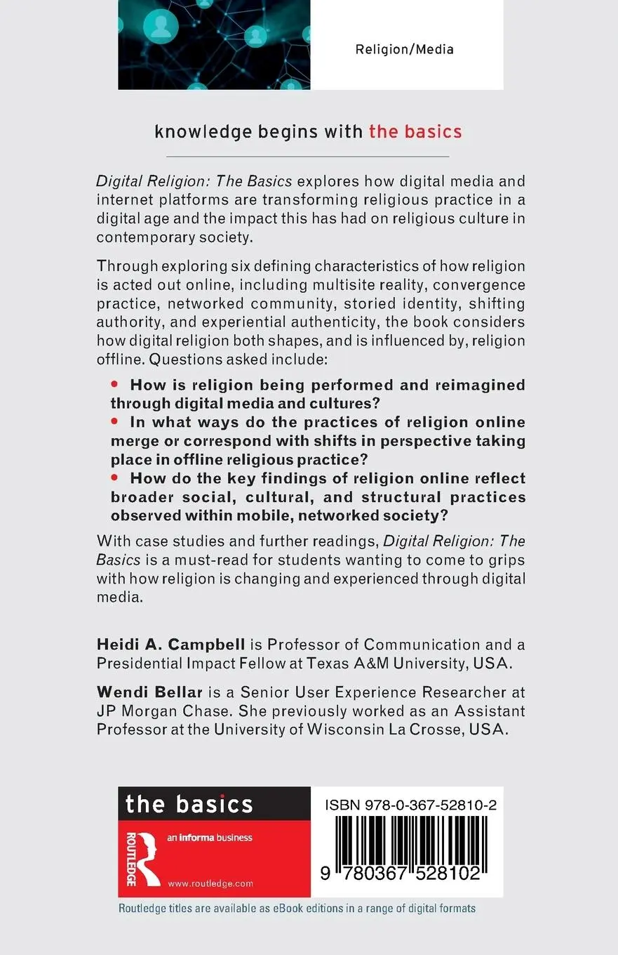 Rückseite: 9780367528102 | Digital Religion | The Basics | Heidi A. Campbell (u. a.) | Buch
