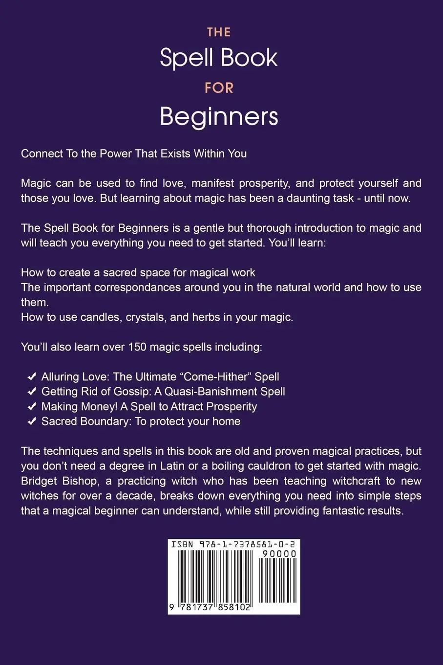 Rückseite: 9781737858102 | The Spell Book For Beginners | Bridget Bishop | Taschenbuch | Englisch