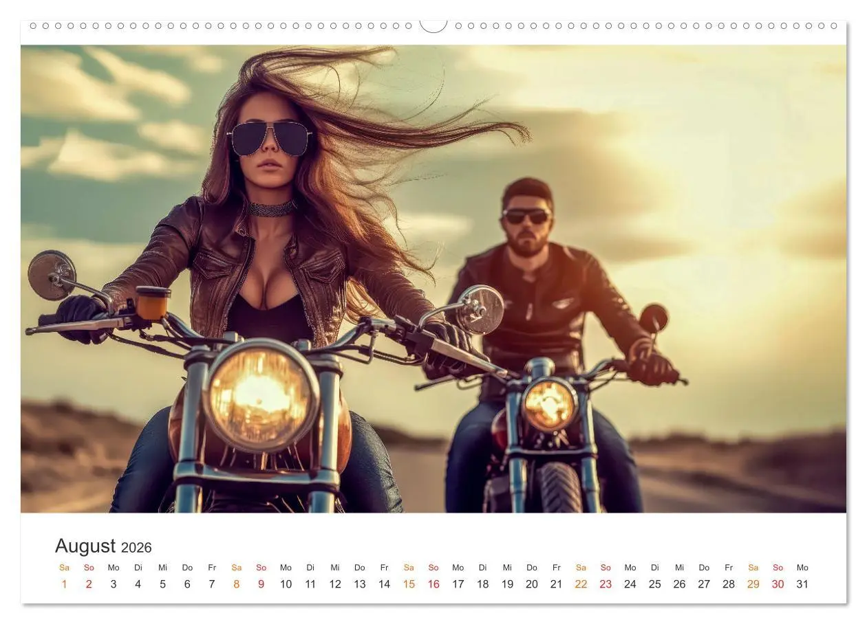 Bild: 9783457248102 | Frauen Power Motorrad (hochwertiger Premium Wandkalender 2026 DIN...