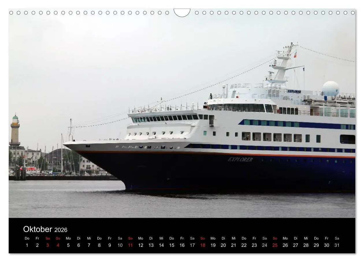Bild: 9783516198102 | Cruiseliner in Warnemünde (Wandkalender 2026 DIN A3 quer), CALVENDO...