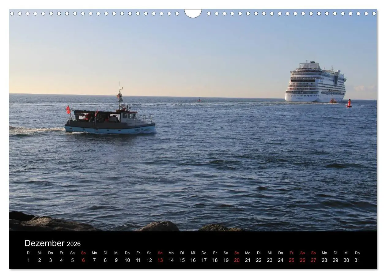 Bild: 9783516198102 | Cruiseliner in Warnemünde (Wandkalender 2026 DIN A3 quer), CALVENDO...