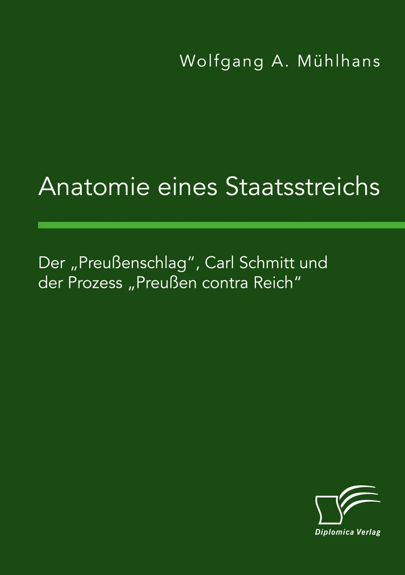 Cover: 9783961468102 | Anatomie eines Staatsstreichs. Der "Preußenschlag", Carl Schmitt...